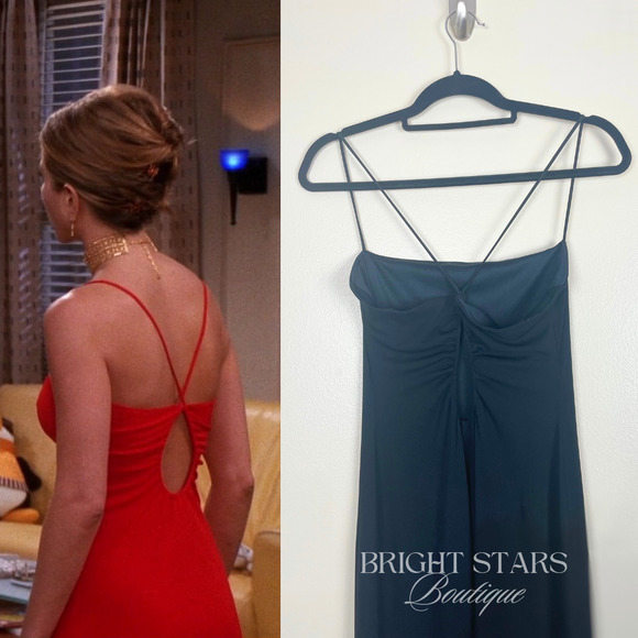 Rare Vintage Black Dress Alt ASO Rachel Green Friends Womens Maxi Gown Event - Picture 3 of 6